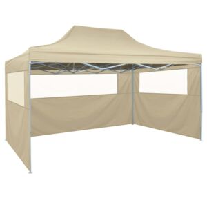 Pood24 kokkupandav pop-up telk 4 külgseinaga, 3 x 4,5 m, kreemjas