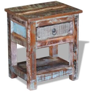 Дополнительный стол с ящиком 24 ящика из реставрированного дерева 43 x 33 x 51 см