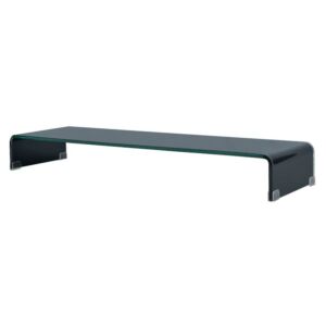 Pood24i Подставка под телевизор из стекла 100 x 30 x 13 см черный