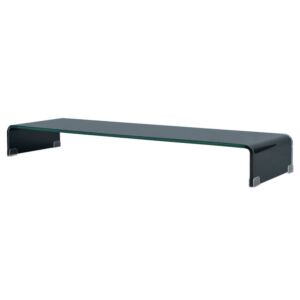 Pood24i Подставка под телевизор из стекла 120 x 30 x 13 см черный