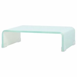Pood24i Подставка под телевизор из стекла 40 x 25 x 11 см белый