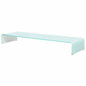 Pood24i Подставка под телевизор из стекла 100 x 30 x 13 см белый
