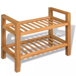 POOD24 полка для обуви с 2 полками, 49,5 x 27 x 40 см, дуб