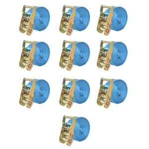 Pood24 pingutitega koormarihmad 10 tk 2 tonni 6 m x 38 mm, sinine