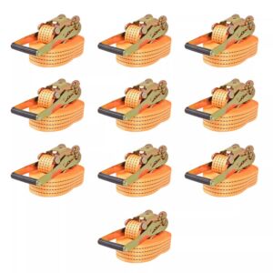 Pood24 pingutitega koormarihmad 10 tk 2 tonni 8 m x 50 mm, oranž