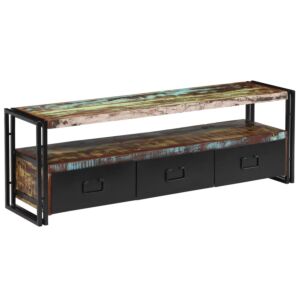 POOD24 переработанная деревянная тумба под телевизор 120 x 30 x 40 см