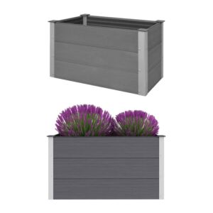 Pood24 aia taimelava puidu-plasti segust, 100 x 50 x 54 cm, hall 
