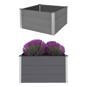 Pood24 aia taimelava puidu-plasti segust, 100 x 100 x 54 cm, hall