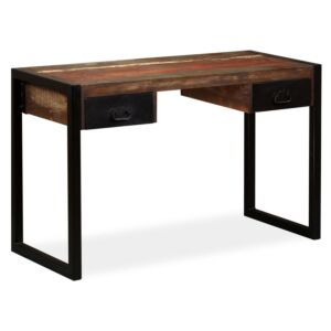 POOD24 Стол с 2 ящиками, реставрированное дерево, 120 x 50 x 76 см