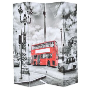 Pood24 kokkupandav sirm 160 x 170 cm, Londoni buss, must ja valge