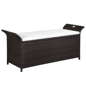 Pood24 hoiupink padjaga, 138 cm, polürotang, pruun