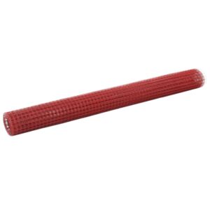 Pood24 terasest aiavõrk PVC kattega 25 x 1,5 m, ruudukujuline, punane