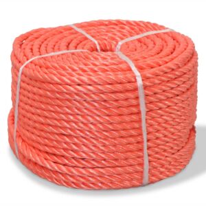 Pood24 punutud paadiköis polüpropüleenist 16 mm, 100 m, oranž