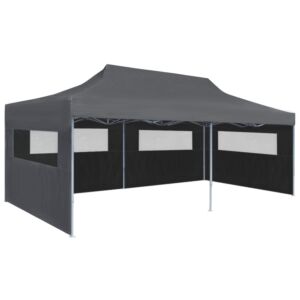 Pood24 kokkupandav pop-up peotelk külgseintega, 3 x 6 m antratsiithall