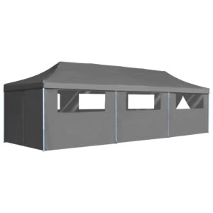 Pood24 kokkupandav pop-up peotelk 8 külgseinaga 3 x 9 m antratsiithall