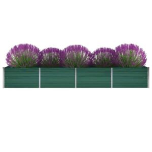 Pood24 taimelava, tsingitud teras, 320 x 80 x 45 cm, roheline