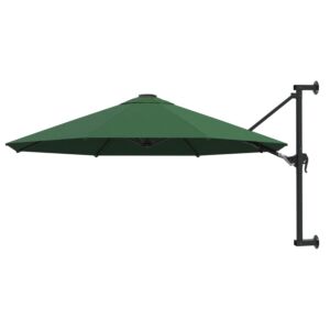 Pood24 seinale kinnitatav päikesevari metallpostiga 300 cm, roheline