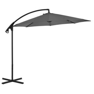 Pood24 konsooldisainiga päikesevari, teraspost, 300 cm, antratsiit