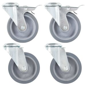 Pood24 poldiaukudega pöörlevad rattad, 4 tk, 100 mm