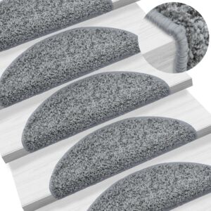 POOD24 Коврики для лестниц, 15 шт, серые, 65 x 25 см