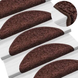 POOD24 Коврики для лестниц, 15 шт, коричневые, 65 x 25 см
