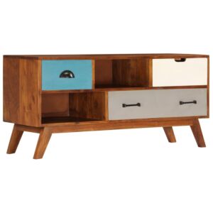 POOD24 Тумба под ТВ с 3 ящиками 110 x 35 x 50 см, древесина акации