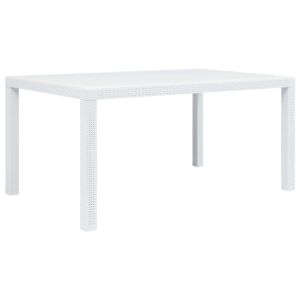Pood24 aialaud 150 x 90 x 72 cm rotangi välimusega plast, valge