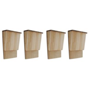 Pood24 nahkhiirte pesakastid, 4 tk, 22 x 12 x 34 cm, puit