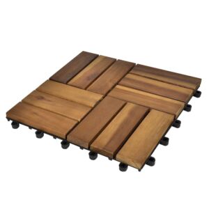 Террасная плитка 30 x 30 см, акация, набор 30 шт.