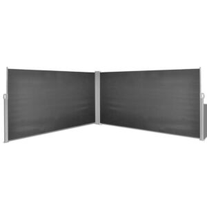 Pood24 lahtitõmmatav küljesein, must 160 x 600 cm