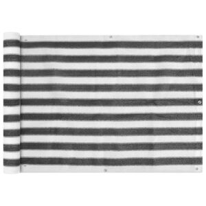 Pood24i rõdusirm HDPE, 75 x 400 cm, antratsiit ja valge