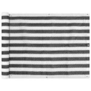 Pood24i rõdusirm HDPE, 90 x 400 cm, antratsiit ja valge