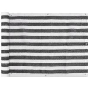 Pood24i rõdusirm HDPE, 90 x 600 cm, antratsiit ja valge