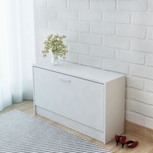 Pood24i скамейка для обуви белая 80 x 24 x 45 см