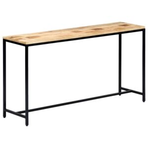 Консольный стол POOD24, 140 x 35 x 76 см, прочное необработанное дерево манго