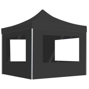 Pood24 kokkupandav peotelk seintega, alumiinium, 3 x 3 m, antratsiit