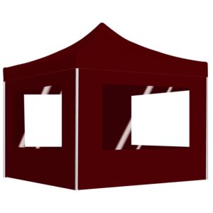 Pood24 kokkupandav peotelk seintega, alumiinium, 3 x 3 m, veinipunane