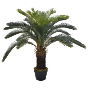 Pood24 kunsttaim sago palm lillepotiga, roheline, 90 cm
