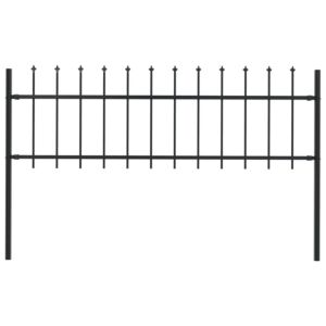 Pood24 terava otsaga aed, terasest, 1,7 x 0,6 m, must