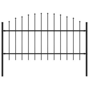 Pood24 piirdeaed teravatipuline, teras, (1-1,25) x 1,7 m, must
