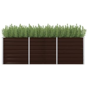 Pood24 aia taimelava pruun 240 x 80 x 77 cm tsingitud teras