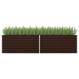 Pood24 aia taimekast pruun 320 x 80 x 77 cm tsingitud teras