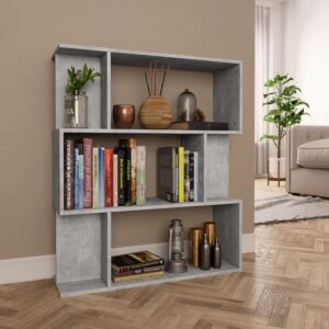 Pood24 книжный шкаф / перегородка бетонный серый 80x24x96 см ДСП