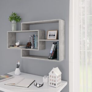 POOD24 настенные полки бетонно-серый 104 x 24 x 60 см ДСП