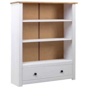 POOD24 книжный шкаф, белый, 80 x 35 x 110 см, сосна, серия Panama