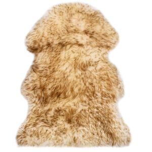 POOD24 коврик из овчины, 60 x 90 см, смесь коричневого цвета