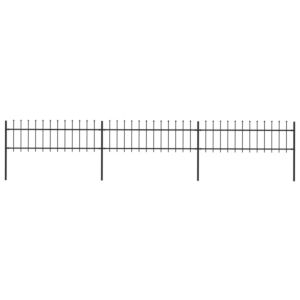 Pood24 terava otsaga aed,terasest, 5,1 x 0,6 m, must