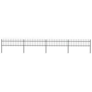 Pood24 terava otsaga aed, terasest, 6,8 x 0,6 m, must