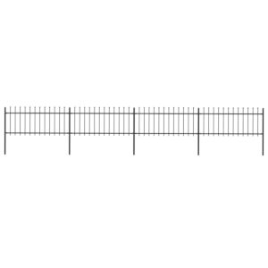 Pood24 terava otsaga aed, terasest, 6,8 x 0,8 m, must