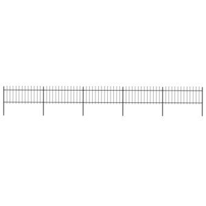 Pood24 terava otsaga aed, terasest, 8,5 x 0,8 m, must